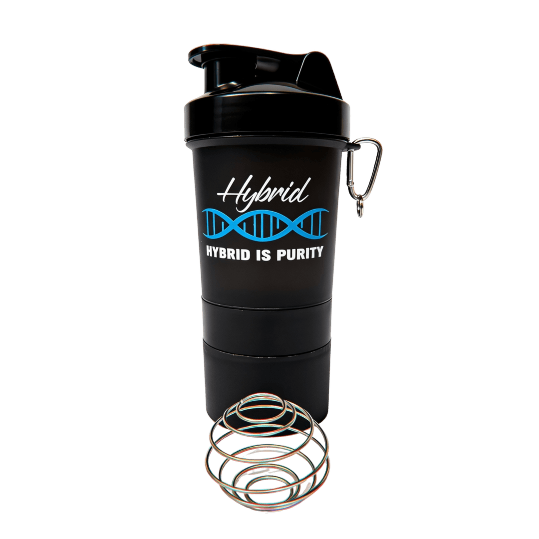 Shaker Pastillero 600ml - Hybrid - Negro/Transparente